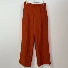 LOWRYS FARM ワイドパンツ サイズL タックパンツ オレンジ　　　　T-248