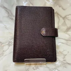 LOUIS VUITTON LV ルイヴィトン タイガ アジェンダPM アカージュ 手帳カバー 6穴式 システム手帳 ボルドー ワインレッド レザー