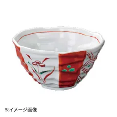 【新品】赤絵間取波八角丼(小)