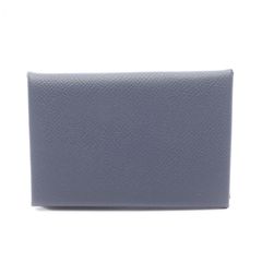新品 HERMES 財布 カルヴィ デュオ グリパンタン グレー ブルー - メルカリ