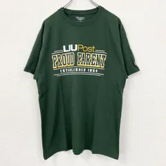 Champion　チャンピオン　半袖プリントTシャツ　3連プリント　英字プリント　現行　緑　グリーン　Lサイズ　古着