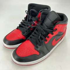 【イオン広店】 中古 NIKE AIR JORDAN | ナイキ　エアー　ジョーダン スニーカー Air Jordan 1 Mid “Bred” 554724-074 レッド 27.5cm 【126】
