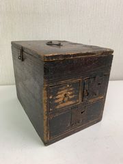 李朝 ビンテージ 家具 バンダジ 半閉櫃 小型 収納 宝箱 - メルカリ