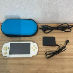 【成】SONY PlayStation portable PSP1000 ソニー プレイステーションポータブル 本体 白 ケース・電源ケーブル付属【5747YO】D21