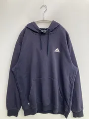 adidas アディダス パーカー O ネイビー コットン 裏起毛 無地 ワンポイント ブランドロゴ プルオーバー 長袖