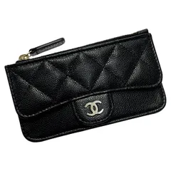 CHANEL シャネル フラグメントケース ブラック コインケース キャビアスキン レディース ゴールド金具のサムネイル
