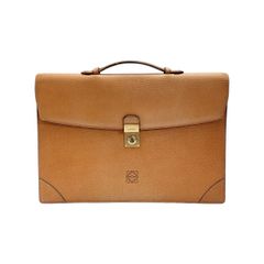 LOEWE ロエベ メンズ アナグラム レザー ブリーフケース ビジネス