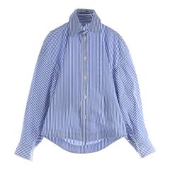 新品未使用 SEZANE セザンヌ ストライプ フリル 長袖シャツ パリ 34 
