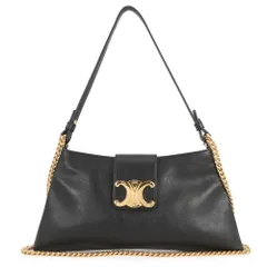 セリーヌ ハンドバッグ トリオンフ ウィルターン クラッチ レザー 113673FEO CELINE 2Wayショルダーバッグ 黒