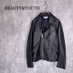 『BEAUTY&YOUTH』 (L) ダブルライダース ジャケット