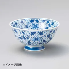 【新品】花唐草染付4.2茶付碗