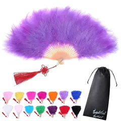 【新品】 [INNOVATIONFACTORY] ジュリアナ扇子 【毛が抜けないｘふあふあファー】 ジュリ扇 抜けない 羽根扇子 【専用保護カバーｘタッセルｘ取扱説明書付き】 セクシー バブリーダンス 衣装 コスプレ セット （ライブｘパーティｘ盛り上げアイテ