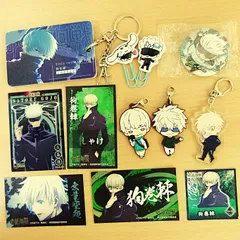 [TK]呪術廻戦 五条悟 狗巻棘 サンリオ シナモロール カードケース / アクリルキーホルダー / 缶バッチ / ラバークリップ / ラバーチャーム / カード / シール シナモン コラボ まとめ売り 12点セット