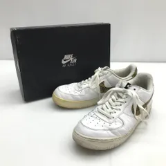 05w20014 ナイキ NIKE  AIR FORCE 1 LOW RETRO PREMIUM QS  ホワイト/ゴールド  27.0cm US9 UK8 ベトナム製 メンズ  スニーカー  AO1635-100  【中古品】