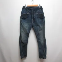 アールエヌエーエヌ RNA-N ロークロッチ リブ デニム パンツ M インディゴ R-3482 ストレッチ ジーンズのサムネイル