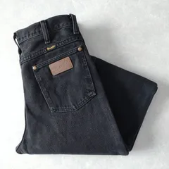 ■古着 Wrangler ラングラー USA製 ブラックジーンズ デニムパンツ 黒 実寸W30L30