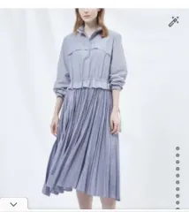 ハンサム LATT ハーフジップ プリーツ ONE PIECE