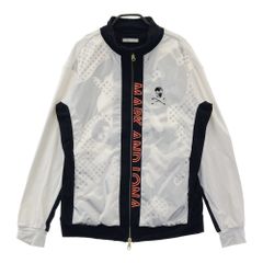 極美品　マークアンドロナ　ジャケット　総柄　フード　パーカー　スカル　青海波 極美品 マークアンドロナ ジャケット 総柄 フード パーカー スカル