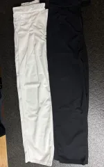 2点価格) 白/ブラック スラックス ズボン xs