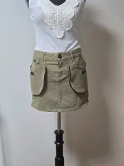 EGOIST コットン ストレッチ スカート 薄カーキ色 正規品
