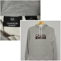 Calvin Klein カルバン・クライン グレー ビックロゴ スウェット Tシャツ レディース Mサイズ