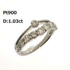 0.75カラット 斜めウェーブ 天然ダイヤモンドリング 透かし プラチナ 