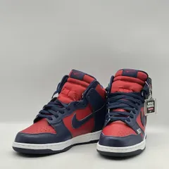 NIKE Supreme × SB Dunk High By Any Means 'Red/Navy-White'シュプリーム × ナイキ SB ダンク ハイ DN3741 600 サイズ27㎝
