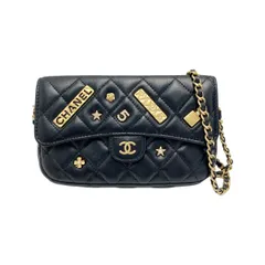 CHANEL シャネル マトラッセ フラップ フォンケース AP2096 ブラック チェーンショルダー ラムスキン ギャランティカード有のサムネイル