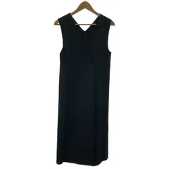 【中古】　NANO UNIVERSE　ロングジレ　ロングベスト　レイヤード　無地　サイドポケット　古着　/2408