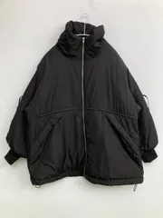 ダウンジャケット/コート F ブラック ナイロン フードなし ミドル丈 ジップアップ