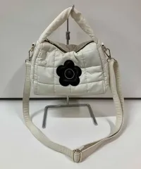 MARY QUANT マリー クアント キルティング アイボリー 2way ハンドバッグ