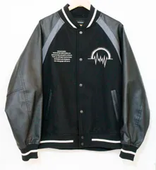 【中古】 GU メンズスタジャン XL GU × UNDERCOVER/スタジアム ジャンパー/スタジャン/XL/黒 ブラック/311-352698