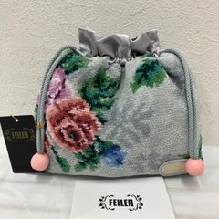 新品】FEILER ハイジチェック 手付きポーチ ペールグリーン