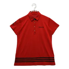 中古 レディース アディダス adidas 半袖ポロシャツ M  赤  レッド