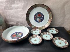 美品 中国景徳鎮 ターコイズ 食器セット仕切り皿 - メルカリ