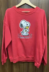 PEANUT / ピーナッツ 古着 刺繍スヌ-ピ- レッド スウェット サイズXL