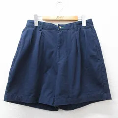 W31/古着 トミーヒルフィガー ショート ブランド パンツ ショーツ メンズ 90年代 90s ワンポイントロゴ コットン 紺 26mar28