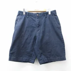W32/古着 ノーティカ ショート ブランド パンツ ショーツ メンズ ワンポイントロゴ コットン 紺 26mar28のサムネイル