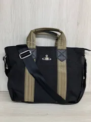 vivienne westwood ヴィヴィアンウエストウッド ショルダーバッグ トートバッグ 2way  ブラック  ×  ゴールド系 オーブロゴ メンズ