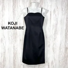 東京スタイル KOJI WATANABE STYLE コージワタナベスティル 光沢 ウール キャミソール ワンピース ドレス ブラック レディースのサムネイル