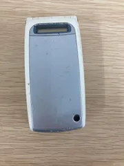 ％２【ジャンク品】WILLCOM ウィルコム  京セラ PHS WX300K 折りたたみ携帯 ガラケー ホワイト シルバー 汚れあり/充電反応しないため電源つきません。【スマホ・パソコン1】【1】のサムネイル