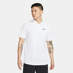 ナイキ ポロシャツ 半袖 メンズ NIKE Dri-FIT テニス スポーツウェア ソフトテニス トップス 白 ホワイト 半袖シャツ/DH0858-100