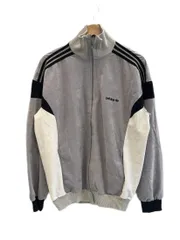 アディダス adidas 80s 80年代 フランス製 ベロア トラックジャケット グレー ジャージ グレー Lサイズ 101MT-6175