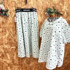 SG5448 PERSONS セットアップ　花柄グリーン