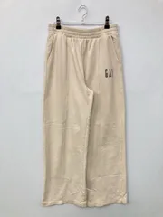 GAP ギャップ スウェットパンツ S アイボリー 無地 ブランドロゴ ワイド・ルーズ レギュラー ウエストゴム・紐