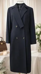 【美品】LANVIN ランバン カシミヤ100% レディース ロングコート ダブル 上品 高級感のサムネイル