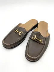 CAMINANDO カミナンド ビット モカシン ミュール スライド ローファー シューズ size8/茶 ■■ レディース