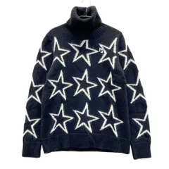 サイズ：1 PEARLY GATES パーリーゲイツ  タートルネック長袖ニットセーター 星 ブラック系 [240101633096] ゴルフウェア レディース ストスト