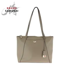 Michael Kors マイケルコース ロゴ ベージュ ゴールド金具 レザー トートバッグ ショルダーバッグ レディース 502401【中古】