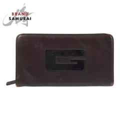 GUCCI グッチ Gロゴ パープル  レザー 035 0416 1978 長財布 ロングウォレット レディース 600238【中古】